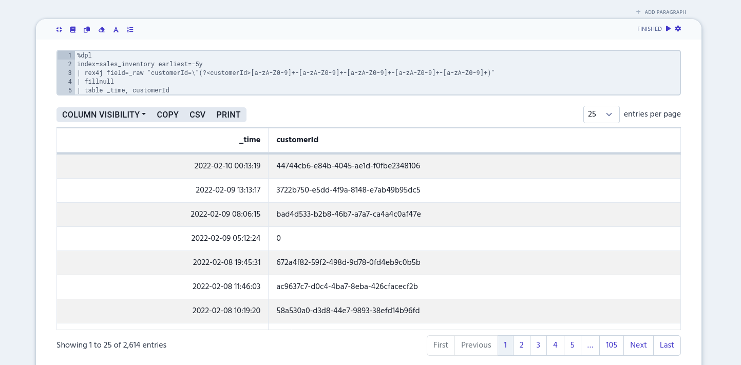 Screenshot of previous example’s results