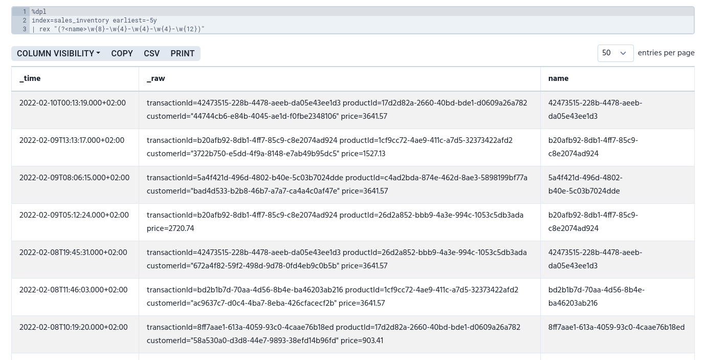 Screenshot of the previous example’s results