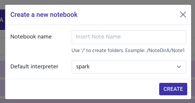 Create a new notebook