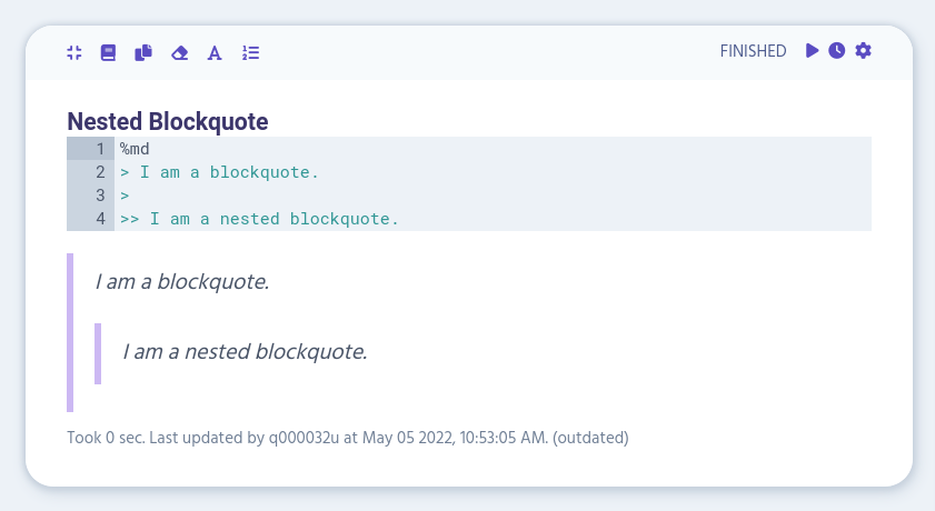 Nested blockquote