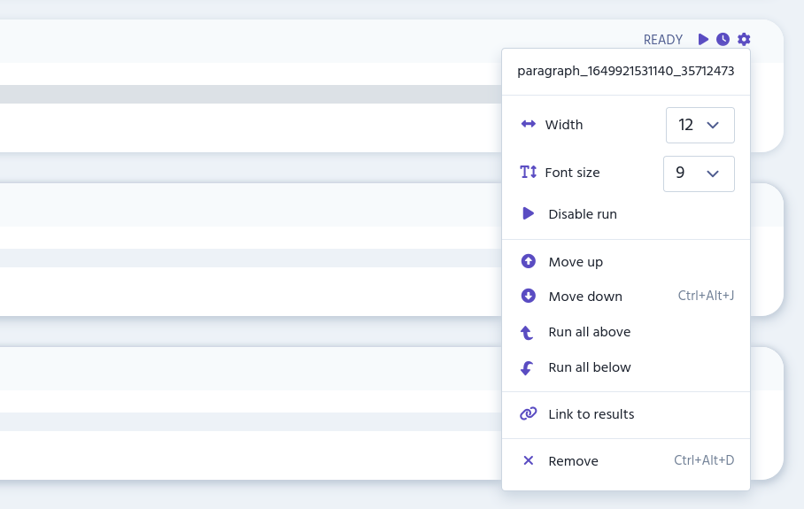 Paragraph settings